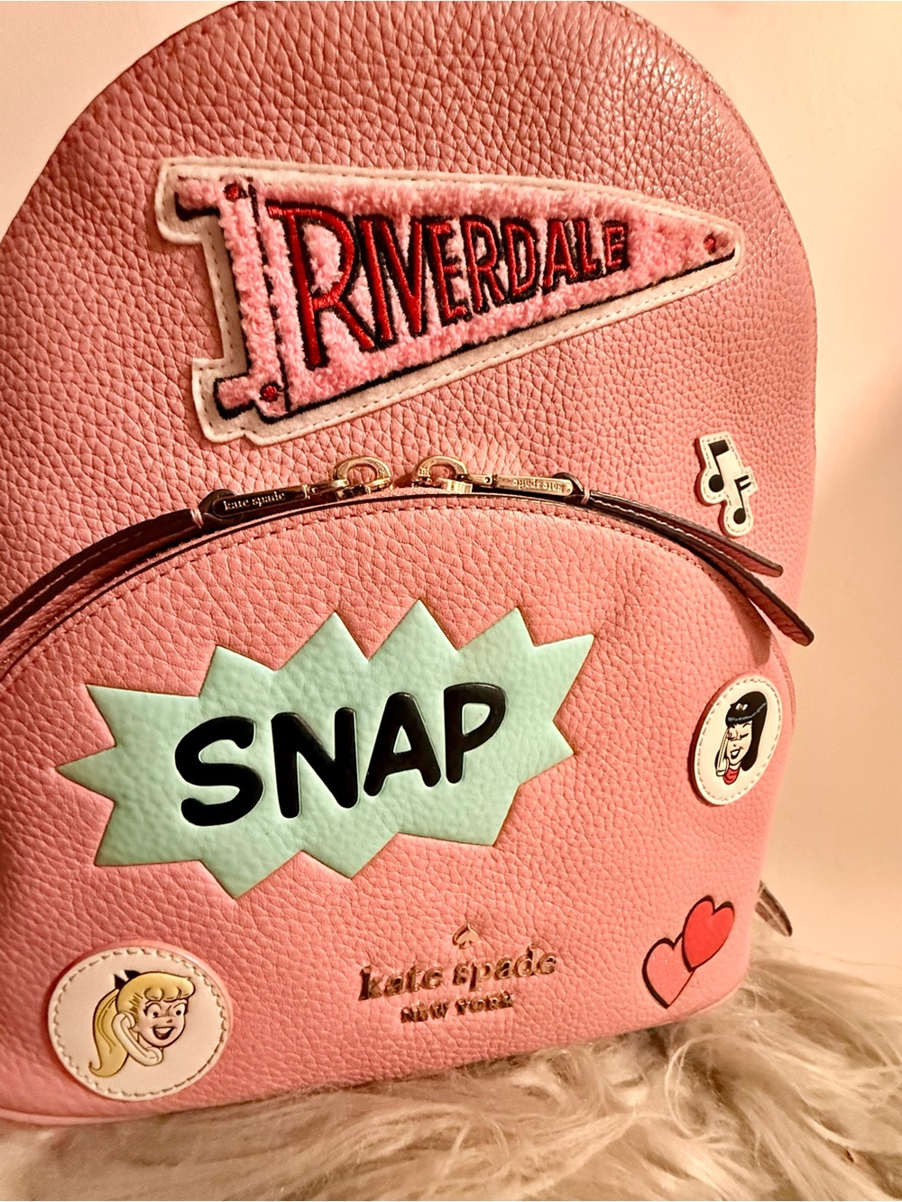 Kate spade Pink Patchwork Archie Comics Mini Backpack + Large Wallet - Picture 14 of 16
